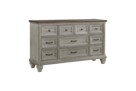 side close-up Renton Gray queen nightstand