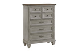 Renton Gray Panel Bedroom Set with bed and dresser in gray finish