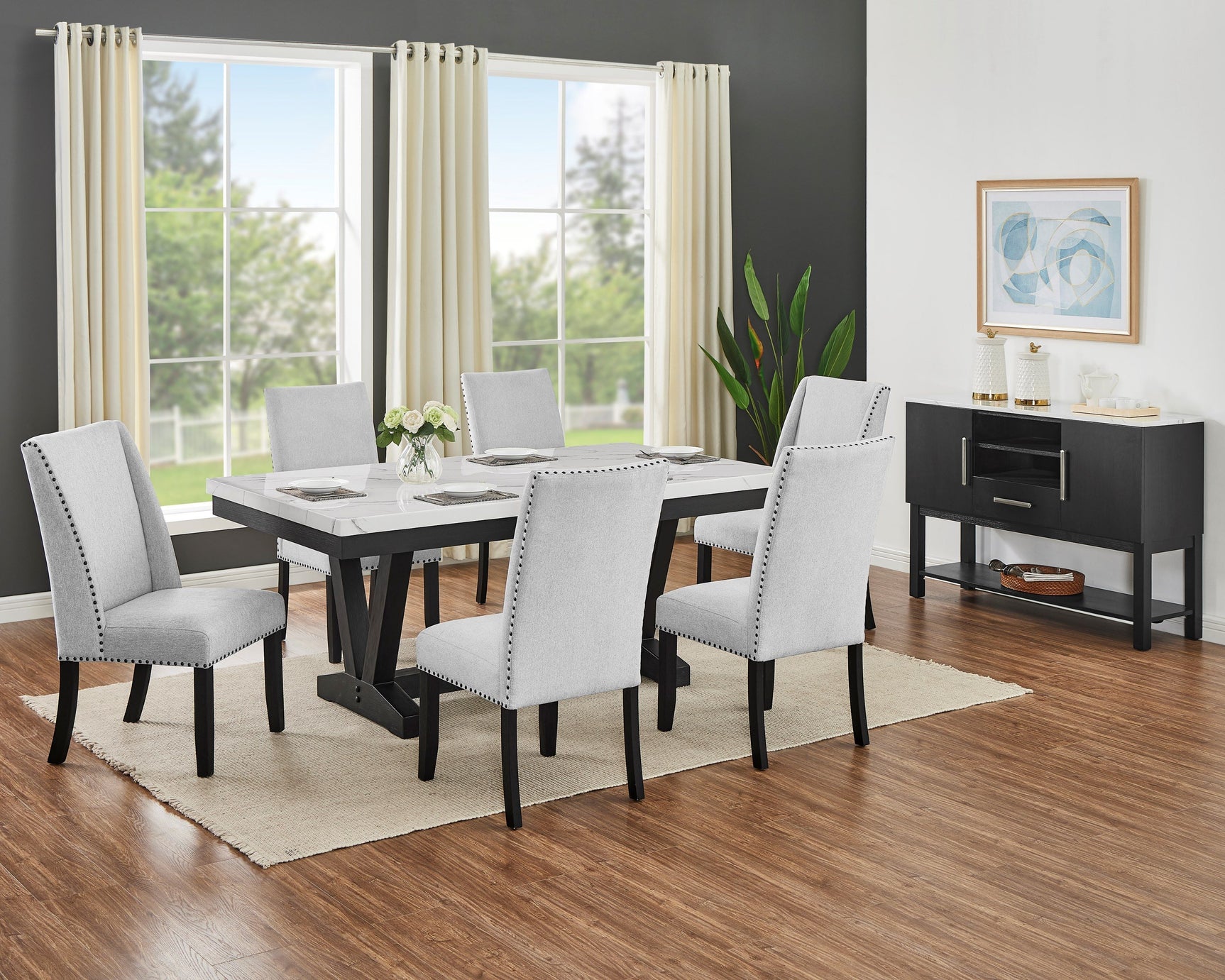 Vance Dark Gray Side Board