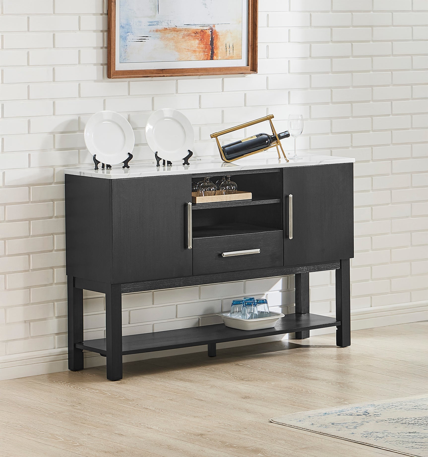 Vance Dark Gray Side Board