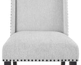 Side chair in room setting with Vance Dove Gray set