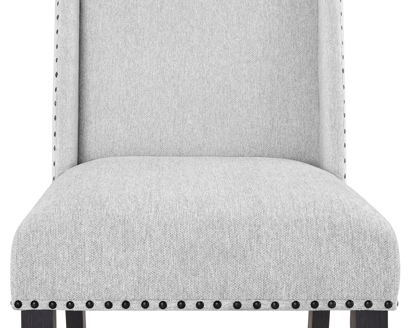 Side chair in room setting with Vance Dove Gray set