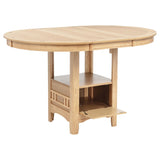 Lavon 5-Piece Oval Counter Height Extension Dining Set Light Oak — product image 4