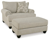 Side view of Asanti Fog oversized chair
