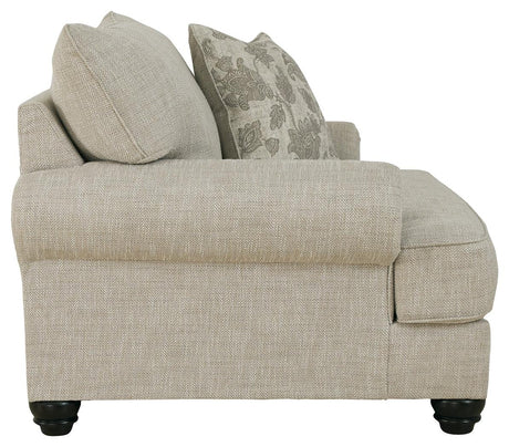 Asanti Oversized Chair back view showing fabric and frame