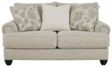 Asanti Fog Chenille Loveseat side profile