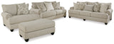 Asanti Fog loveseat side view