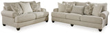 side view of Asanti Fog Sofa and Loveseat furniture set