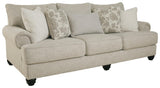 Asanti Fog Chenille Sofa side angle