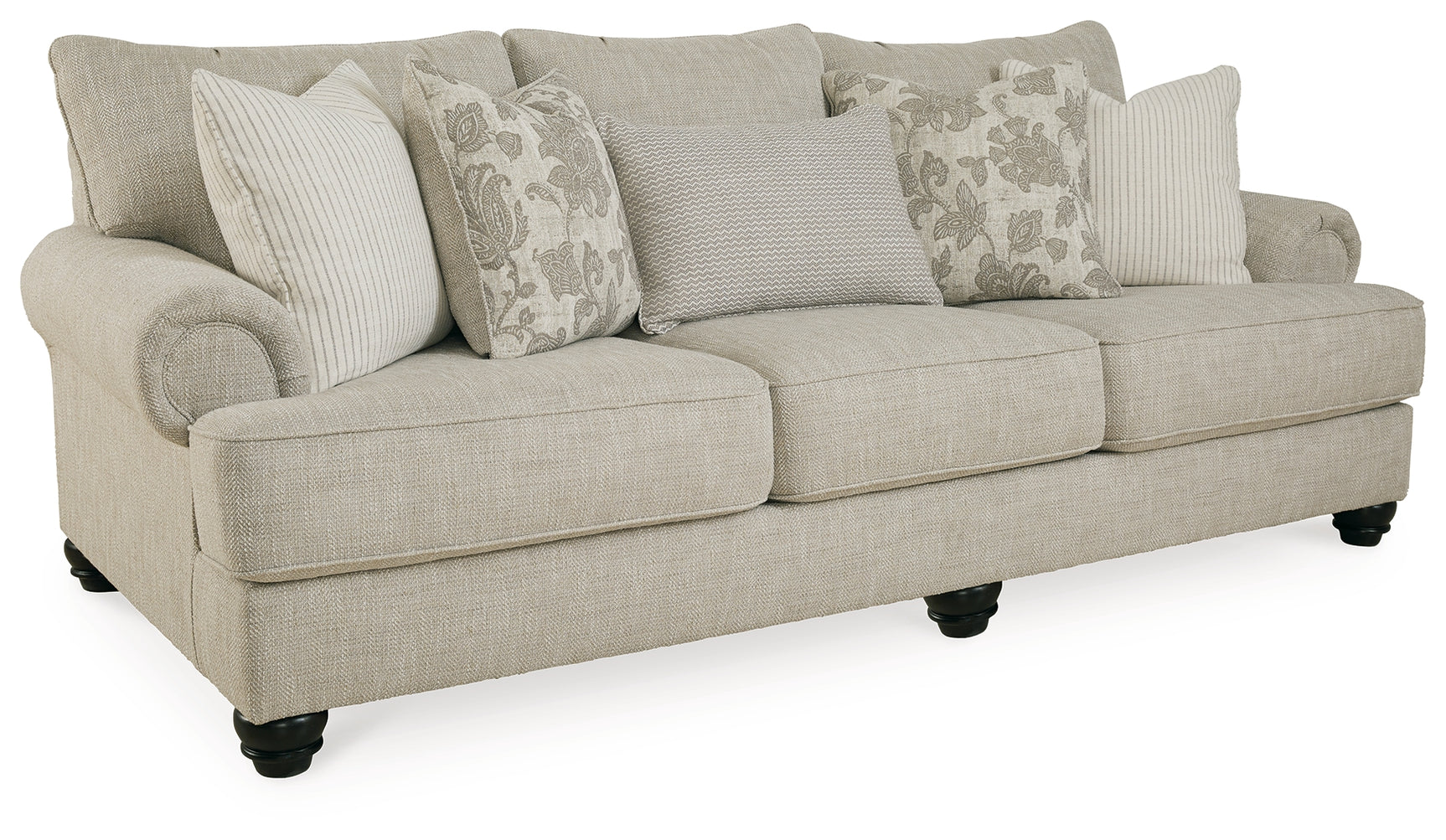 main angled view of Asanti Fog Sofa and Loveseat furniture set