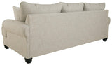 Back view of Asanti Fog Chenille Sofa