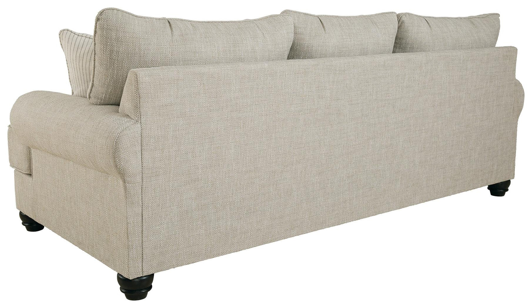 Back view of Asanti Fog Chenille Sofa