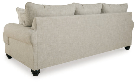 close-up detail of sofa fabric and design