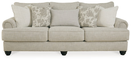 detail view of Asanti Fog Sofa and Loveseat upholstery and design