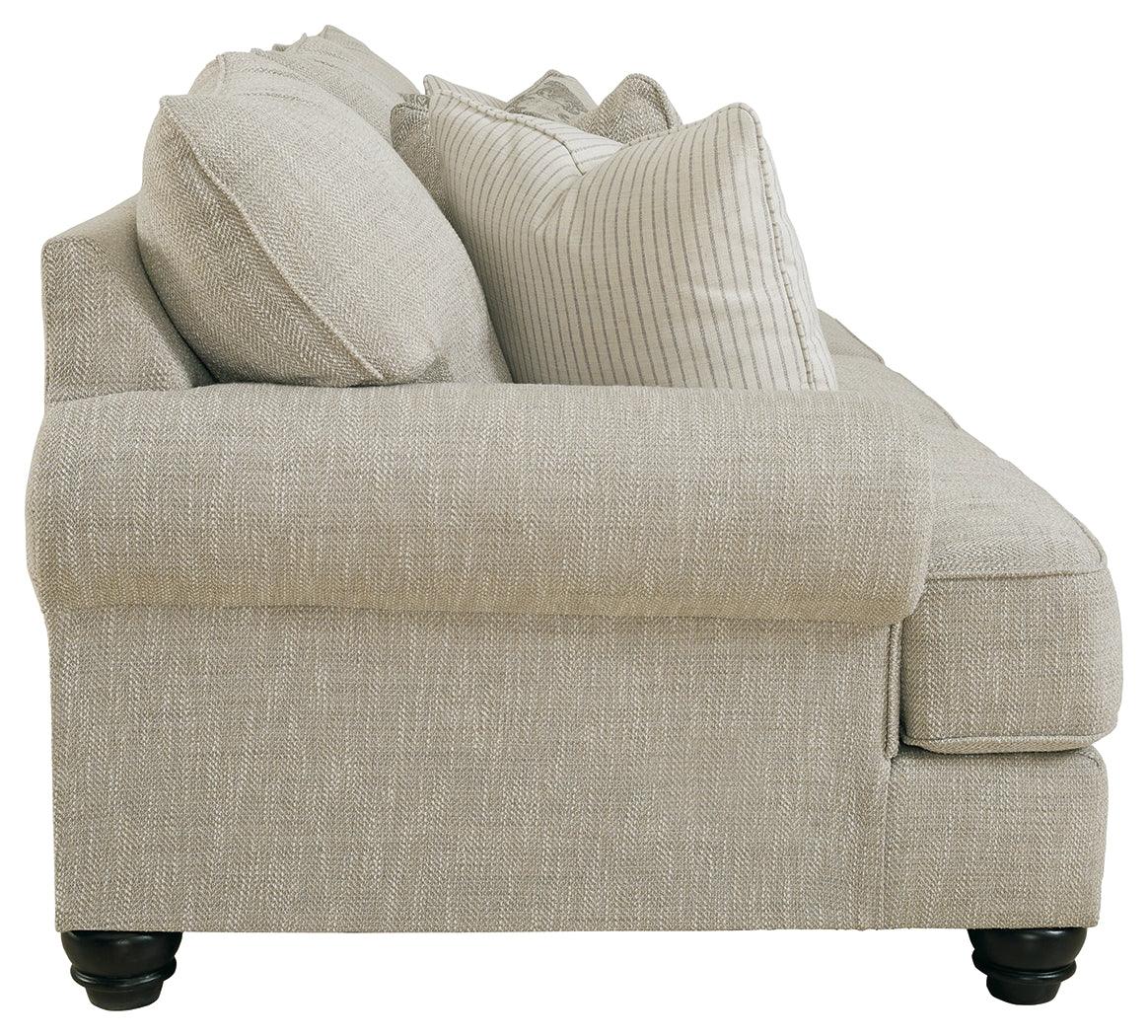 Asanti Fog Chenille Sofa side profile