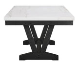 Close-up detail of Varley dining table surface