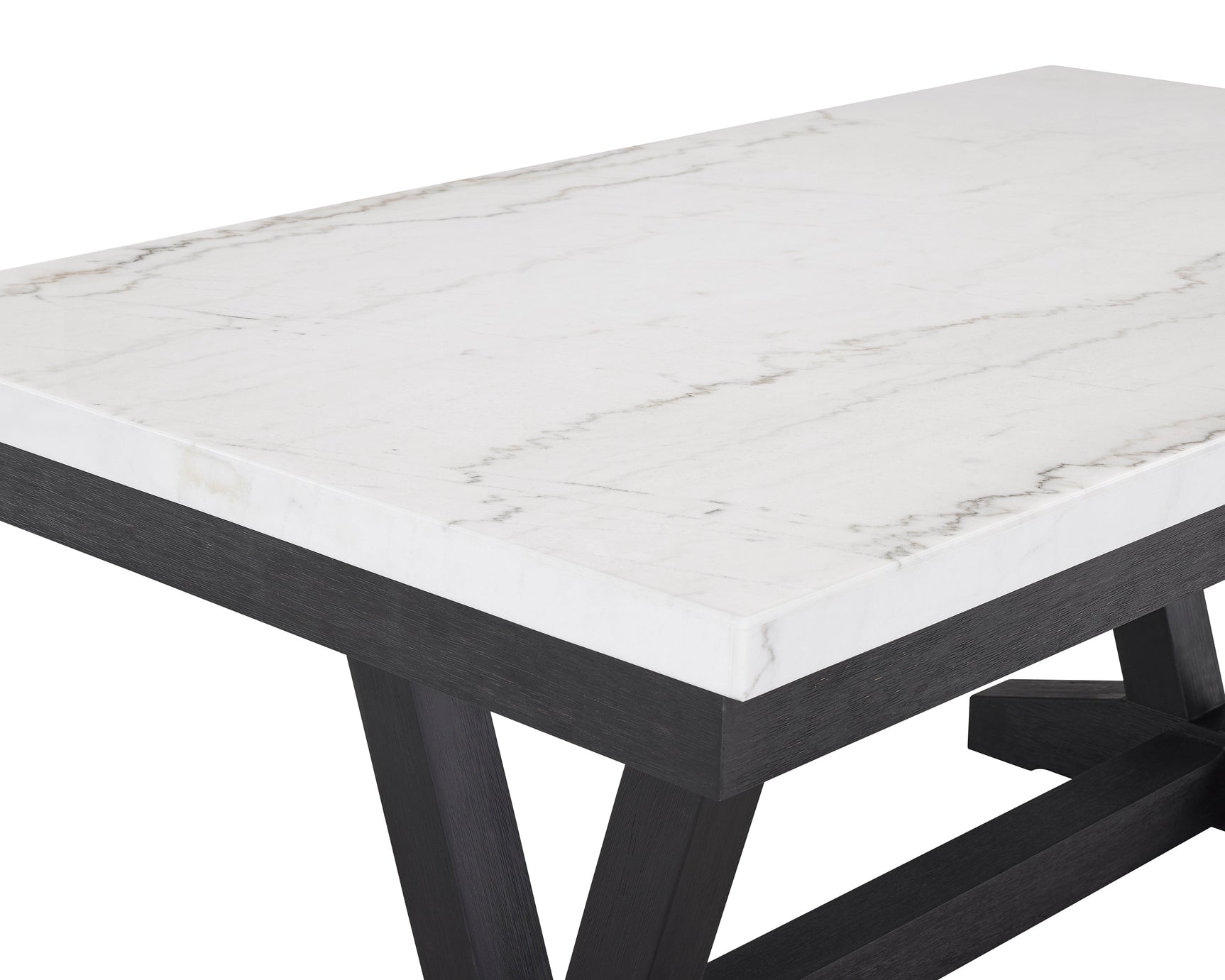 Main view of Varley light gray and white dining furniture