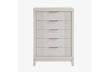 Florence Antique White Upholstered LED Panel Bed main view