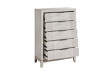 Florence Antique White Upholstered LED Panel Bed main view