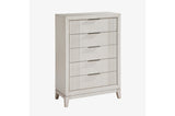 Florence Antique White Upholstered LED Panel Bed main view
