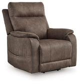 Crestmeade Espresso Faux Leather Power Lift Recliner main view from front