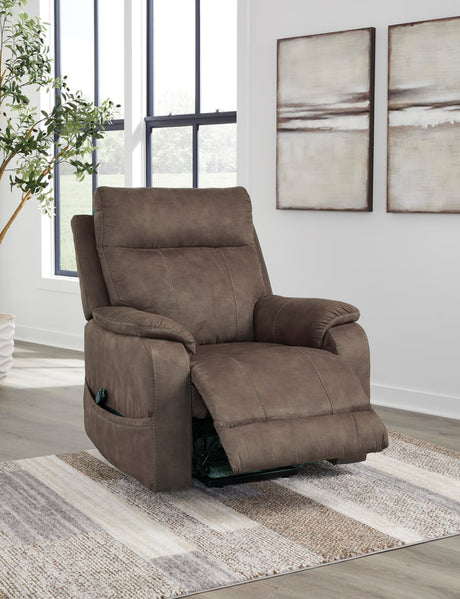 Kiha Espresso Power Lift Recliner front view