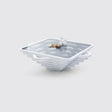 Gina White coffee table, top view showing square shape