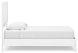 Binterglen White Twin Panel Bed — side view