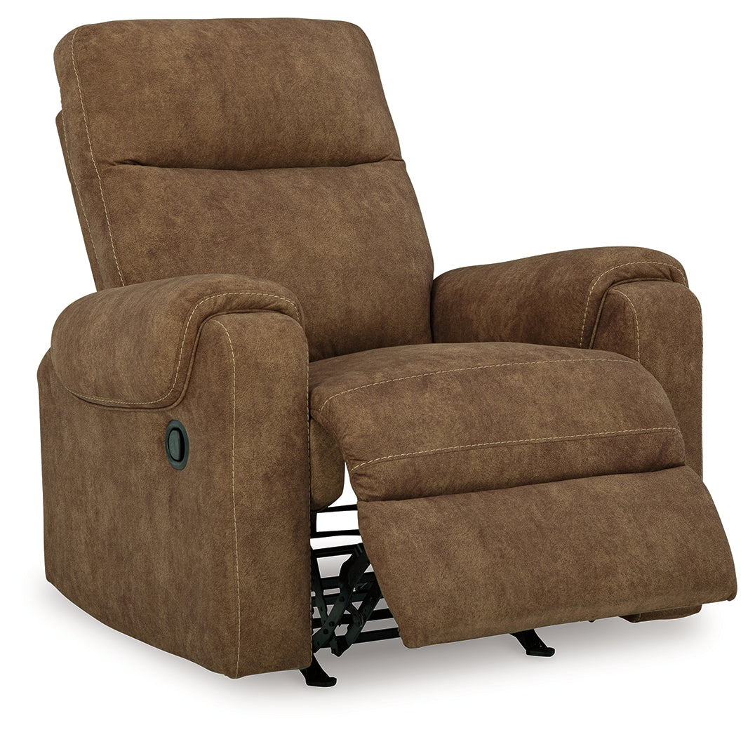 Edenwold Brindle Chenille Recliner chair reclining position