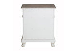 Cinderella Antique White Youth Panel Bedroom Set - Bed footboard detail
