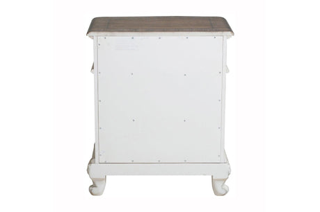 Cinderella Antique White Youth Panel Bedroom Set - Bed footboard detail