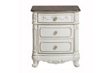 Cinderella Antique White Youth Panel Bedroom Set - Chest and hutch storage
