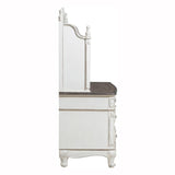 Cinderella Antique White Birch Writing Desk side profile