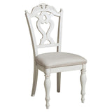 Cinderella Gray Traditional Wood Frame Fabric Writing Desk Chair angled view