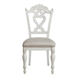 Cinderella Natural White Fabric Upholstered Youth Desk Chair front view