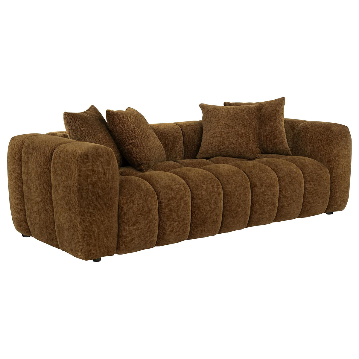 Lazaro Fabric Upholstered Wide Channel Sofa Bronze — product view