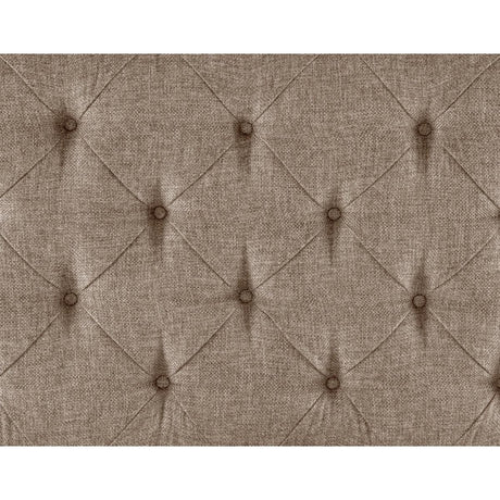 Textured brown fabric on Motsinger bed headboard