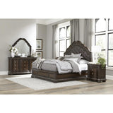Top view of bed frame wood grain and finish