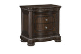 Side angle of Beddington dresser and mirror set