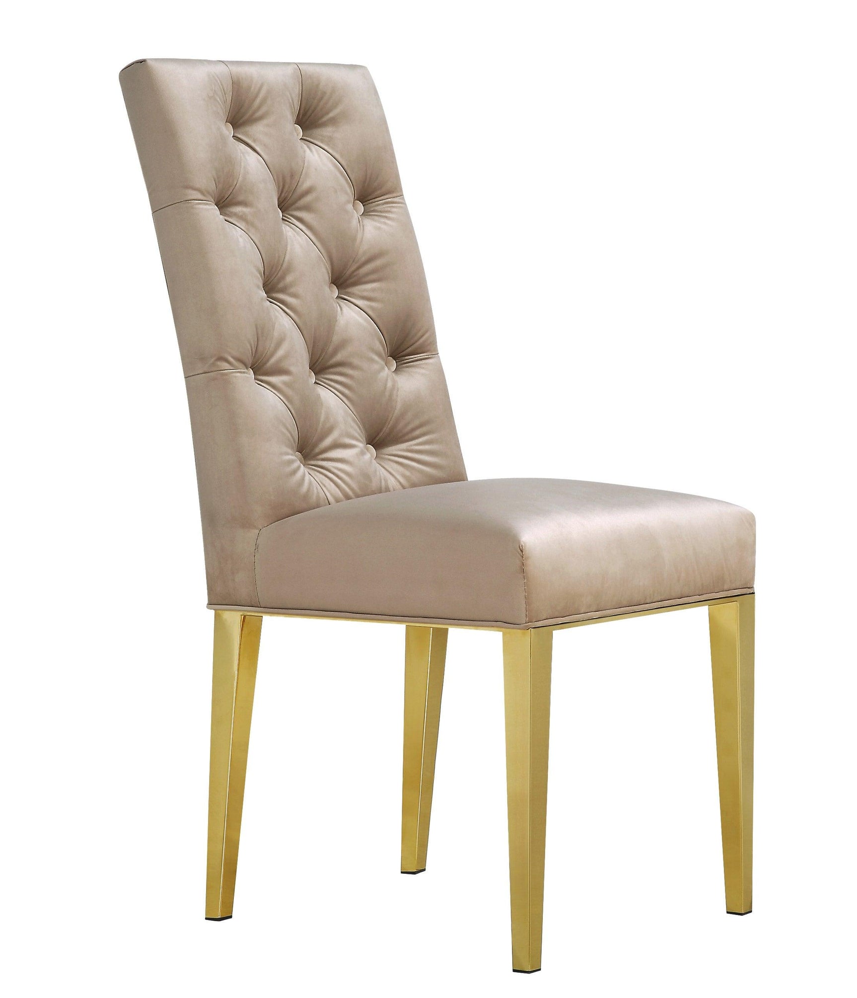 Capri Beige Velvet Dining Chair - Ella Furniture