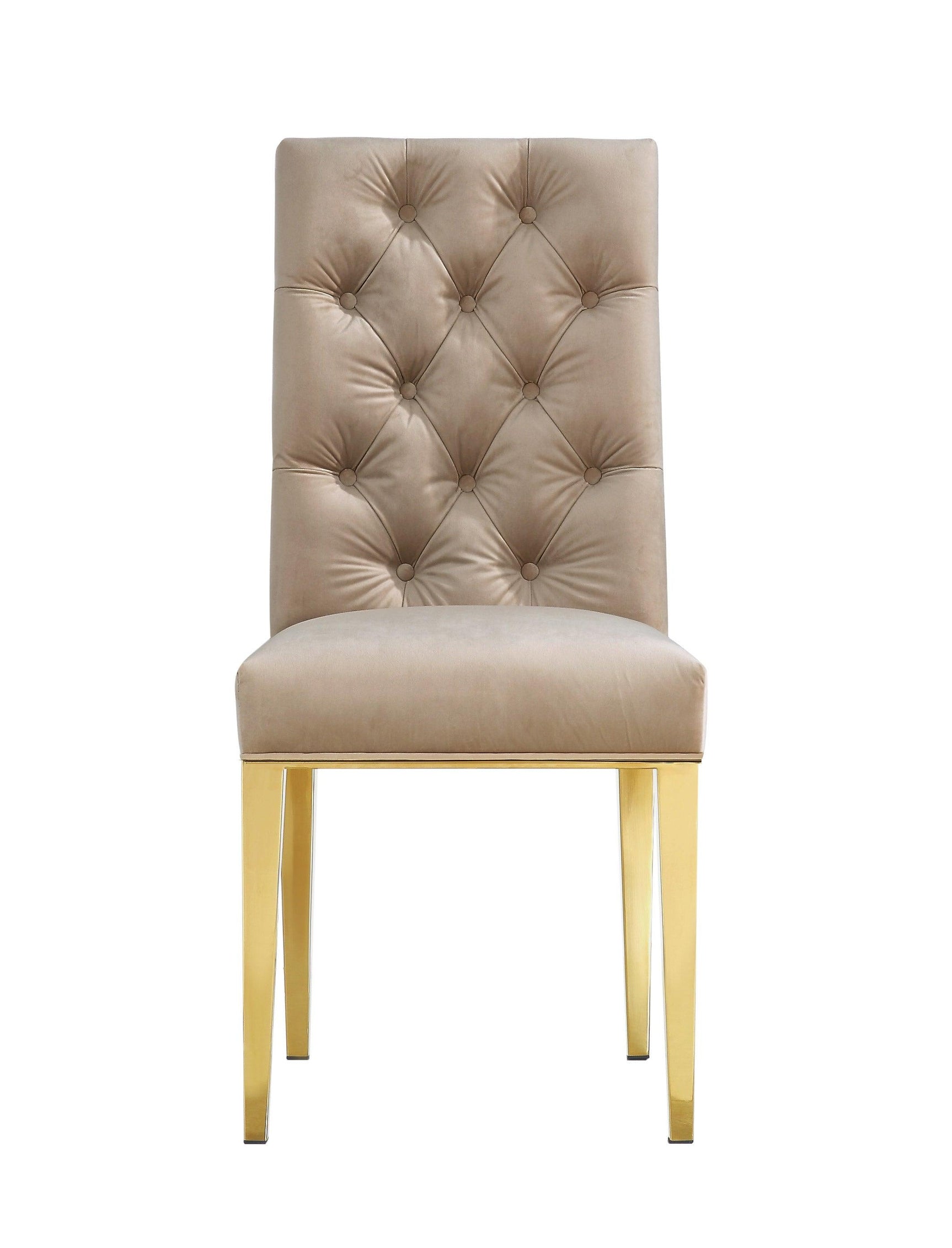 Capri Beige Velvet Dining Chair - Ella Furniture