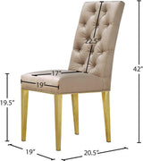 Capri Beige Velvet Dining Chair - Ella Furniture