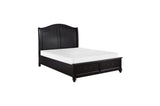Bedroom setup with Herman Charcoal Brown upholstered bed