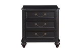 Side view of Herman Charcoal Brown upholstered bed with dresser