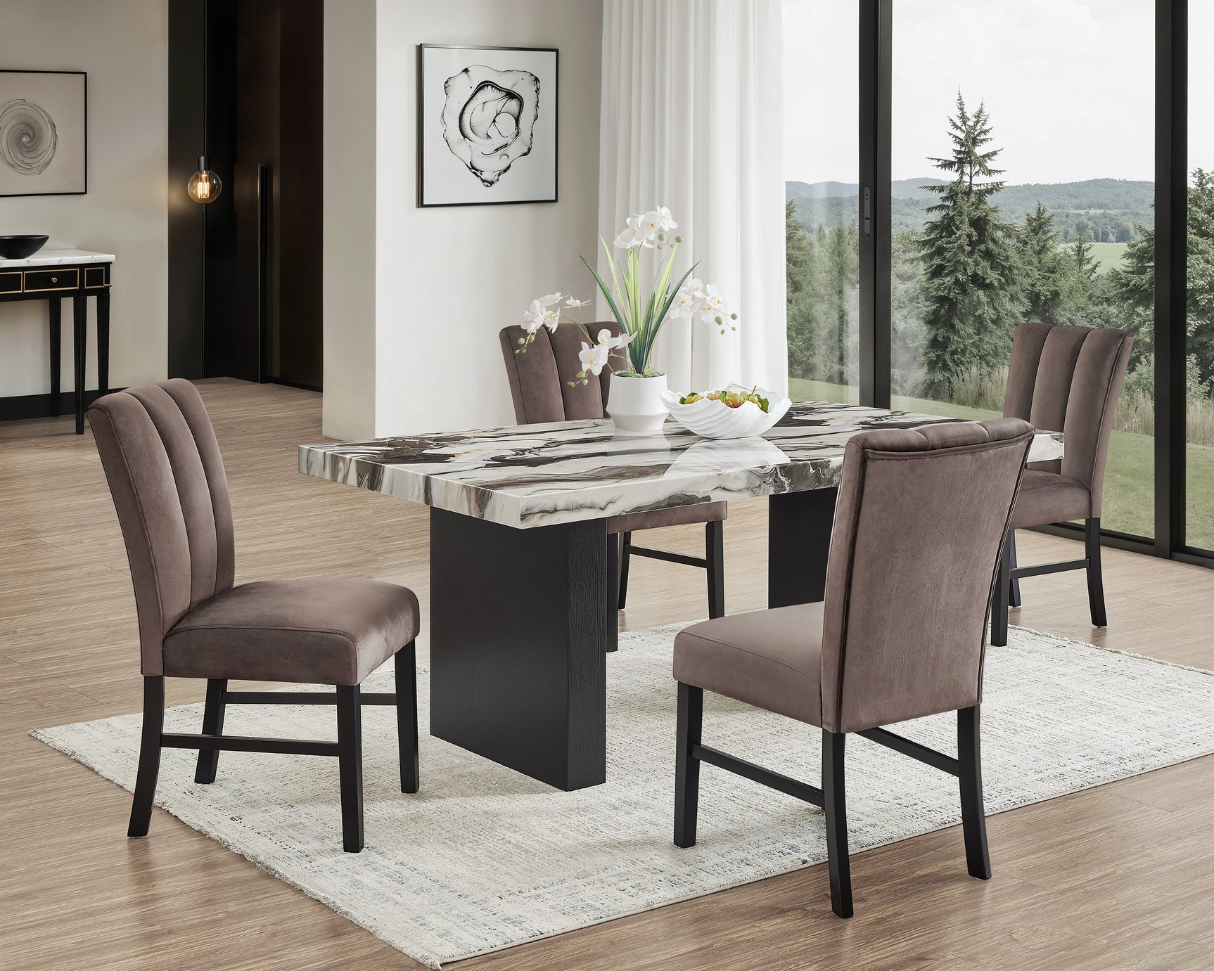 room view of Vega dining set with chairs