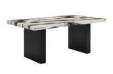 main view of Vega dining table with legs