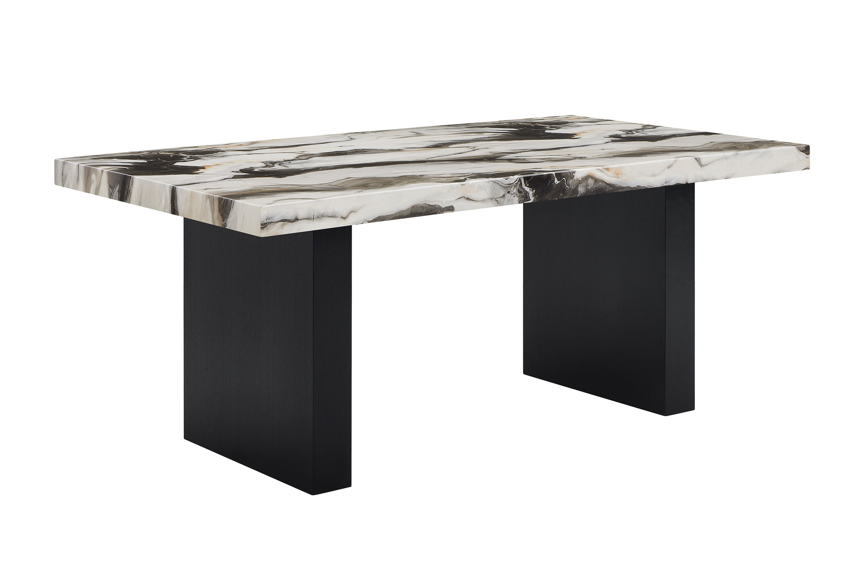 main view of Vega dining table with legs