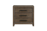 bedroom view of Cambridge Brown Upholstered Storage Bedroom Set bed