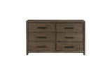 bedroom view of Cambridge Brown Upholstered Storage Bedroom Set bed