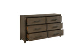side view of Cambridge Brown Upholstered Storage Bedroom Set bed